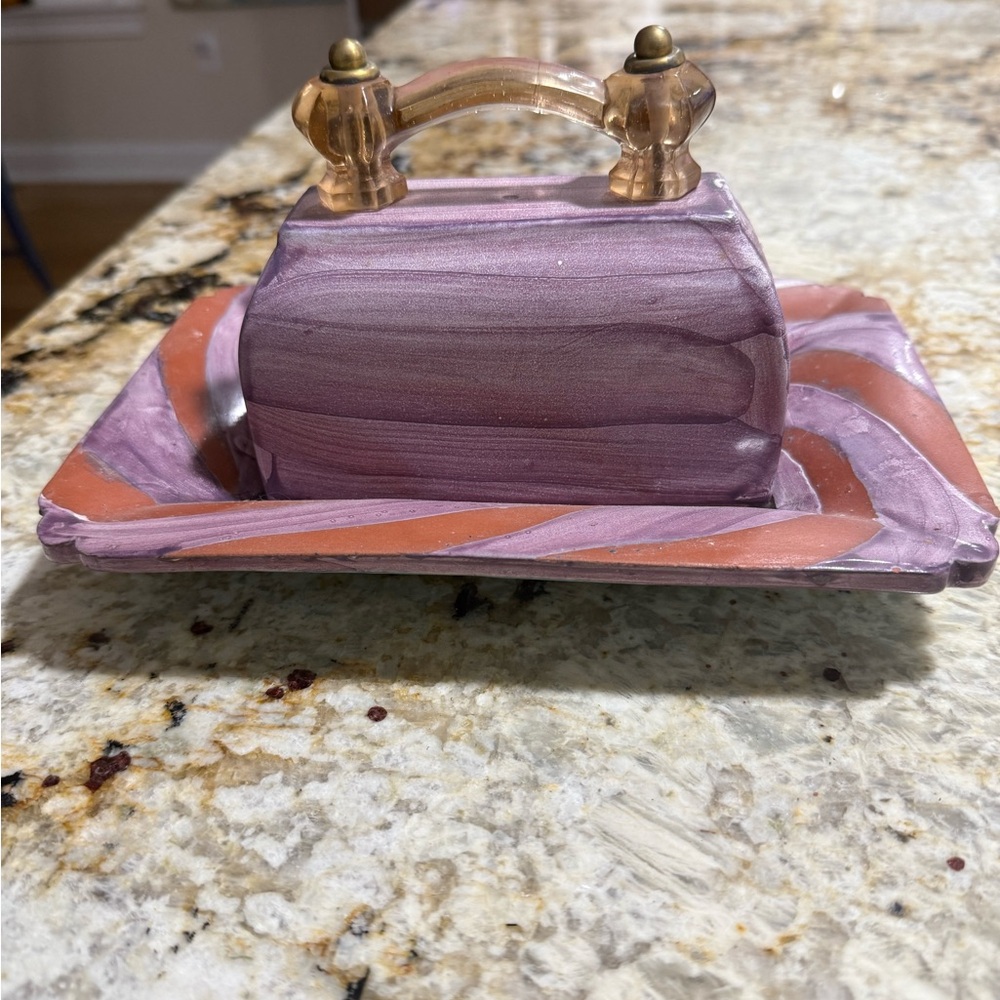 Vintage Rare Mackenzie Childs Torquay pattern Butter Dish - Picture 6 of 8